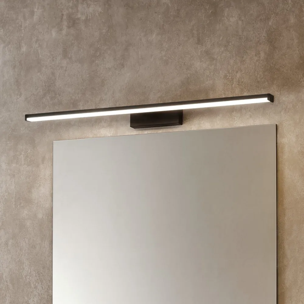 Applique Da Bagno-Eglo pandella applique nero per specchio da bagno led 11w 4000k