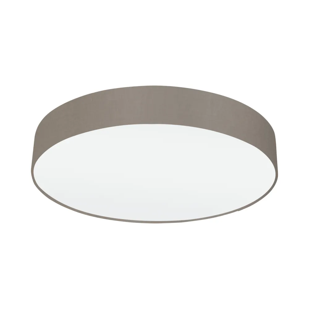 Plafoniere Moderne-Eglo pasteri plafoniera moderna tonda tessuto tortora 57 cm