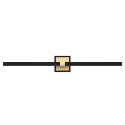Applique Da Bagno-Eglo peguera applique da bagno ip44 colore nero oro per specchio led 3000k
