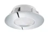 Faretti Da Incasso-Eglo pineda faretto da incasso per bagno doccia 6w 3000k cromo rotondo