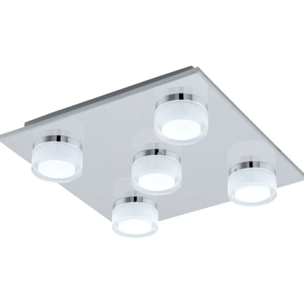 Plafoniere Bagno-Eglo plafoniera da bagno romendo 5 luci led 3000k ip44