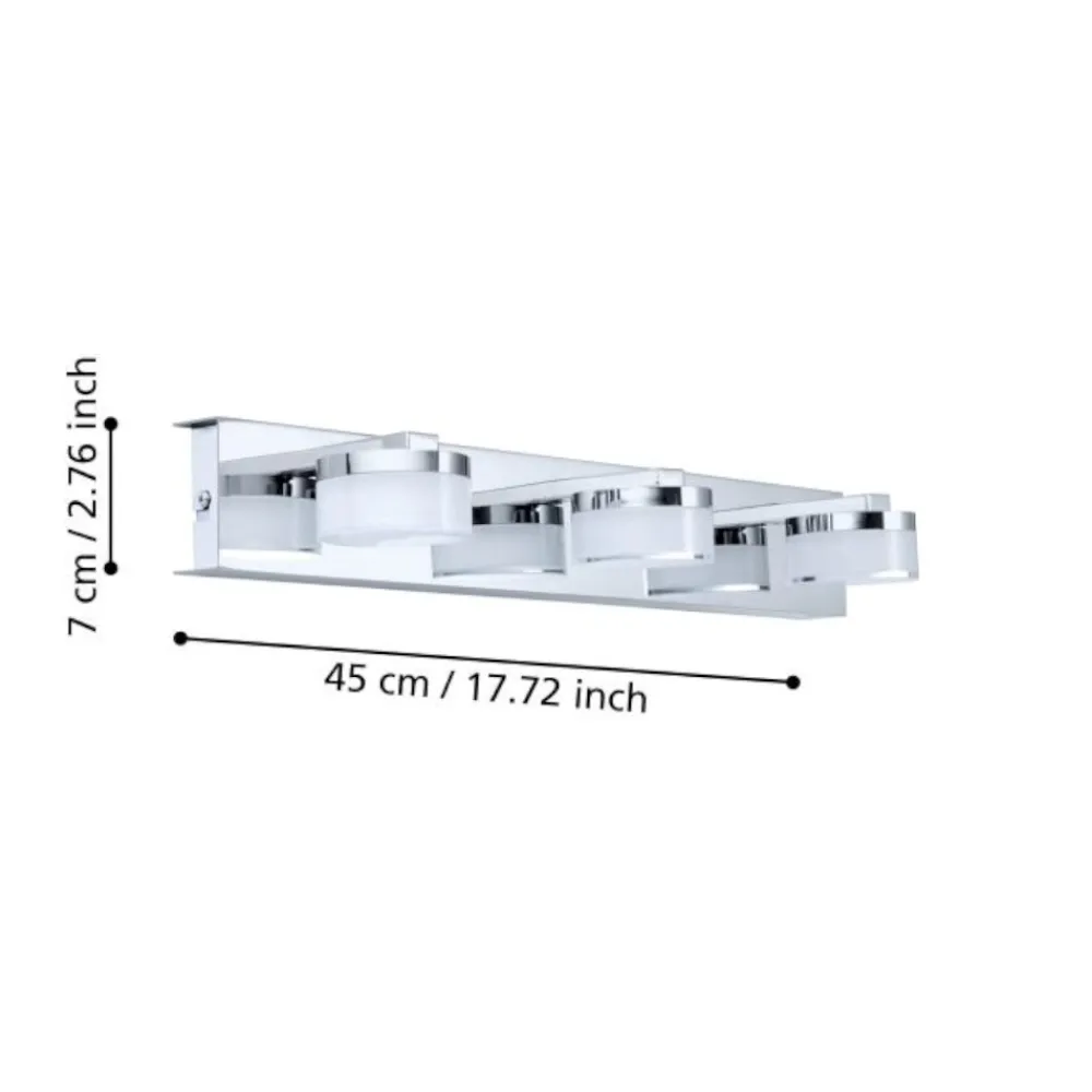 Applique Da Bagno-Eglo romendo applique per specchio da bagno moderno led 3000k ip44