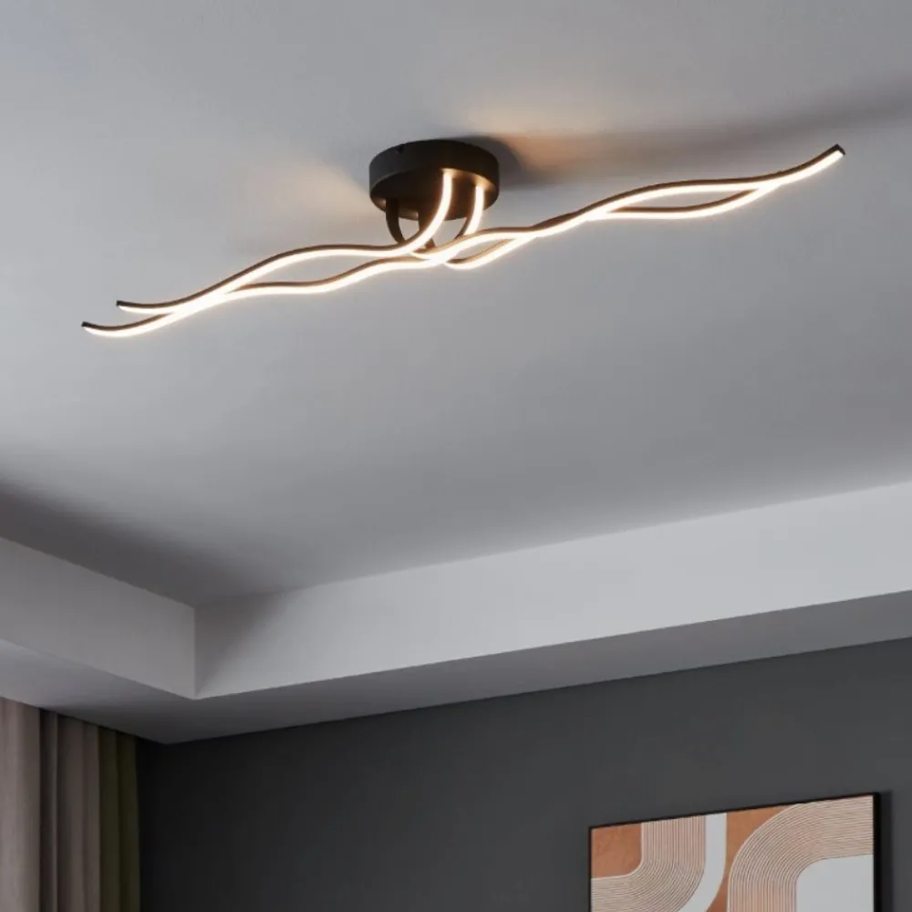 Plafoniere Moderne-Eglo roncade plafoniera da soffitto con illuminazione led 3000k