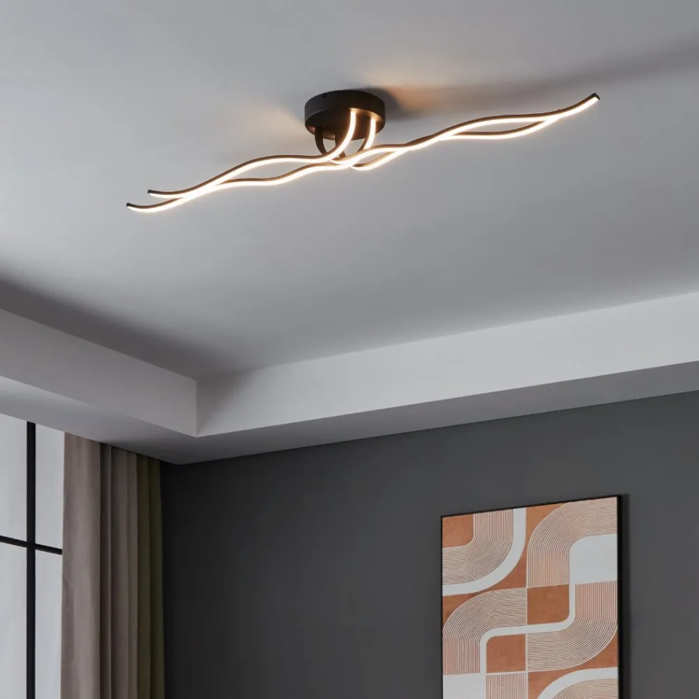 Plafoniere Moderne-Eglo roncade plafoniera da soffitto con illuminazione led 3000k