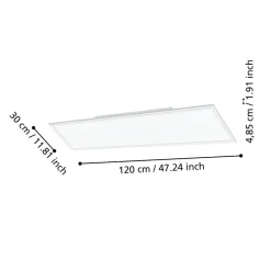 Plafoniere Moderne-Eglo salobrena plafoniera led 2700-6500k 33w controlo remoto bluetooth app