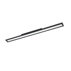 Plafoniere Moderne-Eglo salobrena plafoniera led 2700k-6500k nera dimmerabile controllo remoto app smart