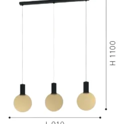 Lampadari Cucina-Eglo sarona lampadario per tavolo da cucina moderna nero oro