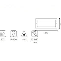 Segnapasso Led-Eglo segnapasso da incasso per esterno grigio fp