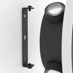 Applique Camera Da Letto-Eglo talamello applique camera da letto rotonda nera led 12w 3000k