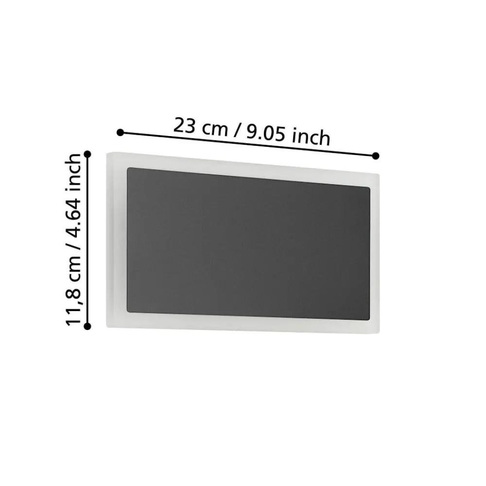 Applique Camera Da Letto-Eglo talamello applique per camera da letto moderna nera led 12w 3000k