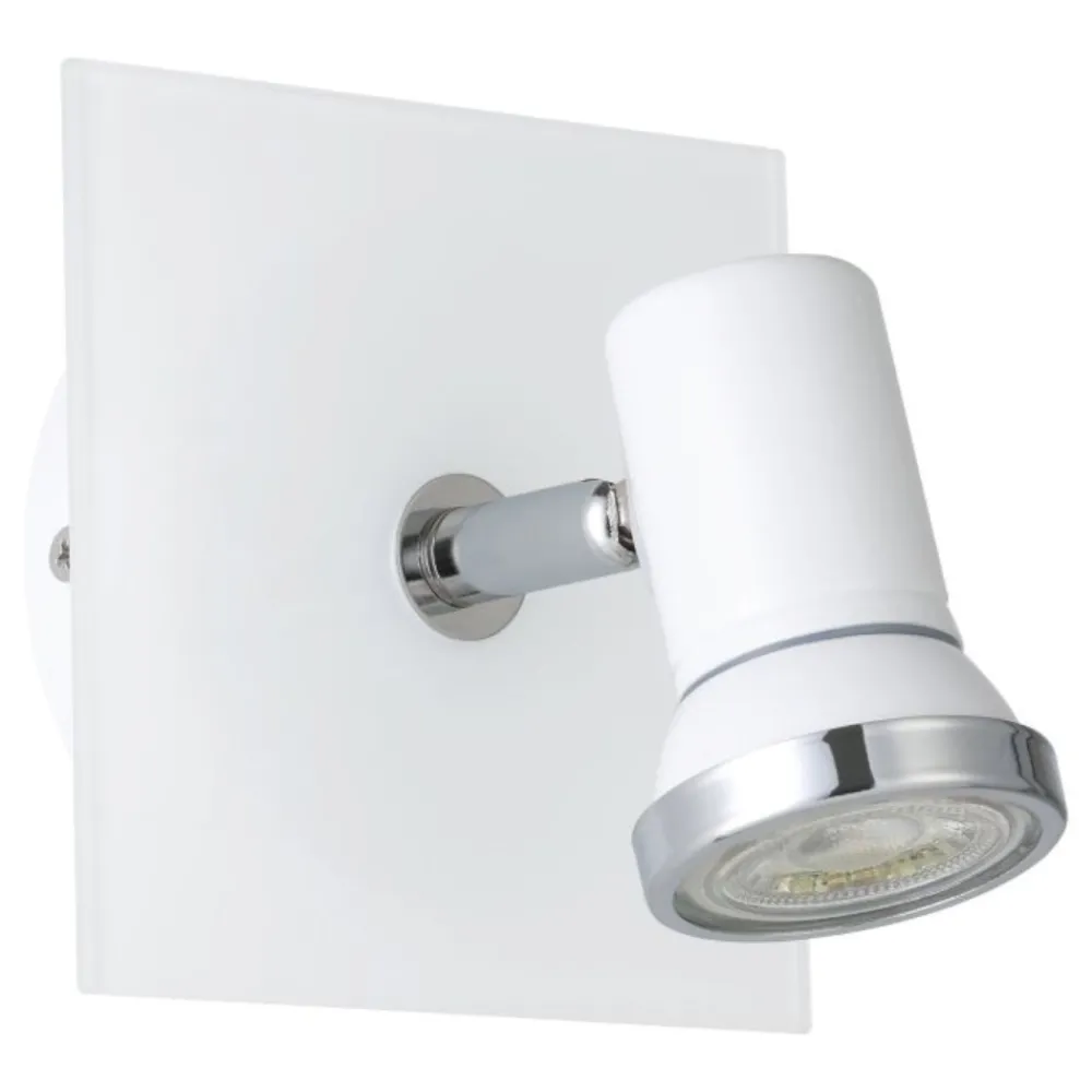 Applique Da Bagno|Faretti Da Soffitto-Eglo tamara applique da bagno orientabile bianco cromo