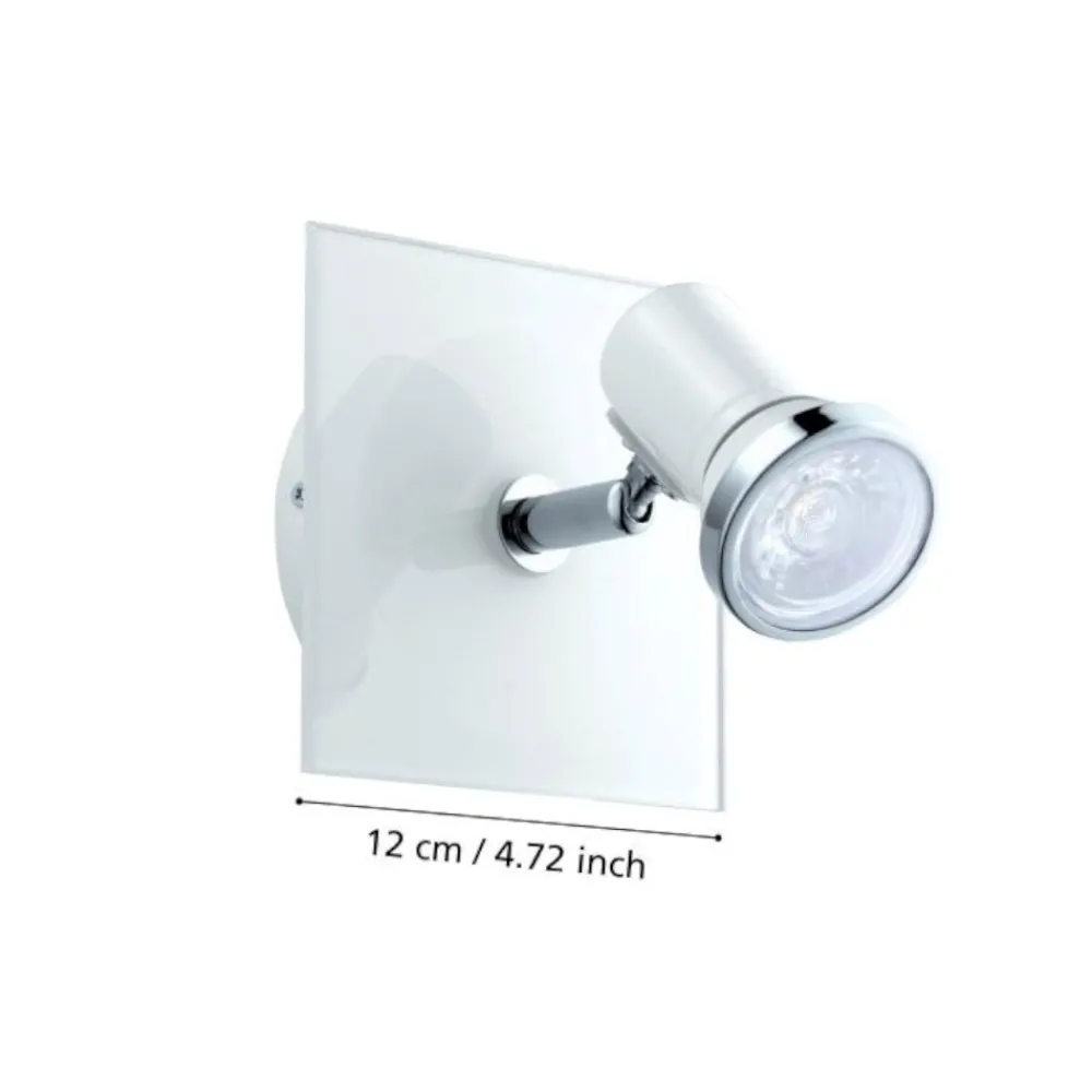 Applique Da Bagno|Faretti Da Soffitto-Eglo tamara applique da bagno orientabile bianco cromo