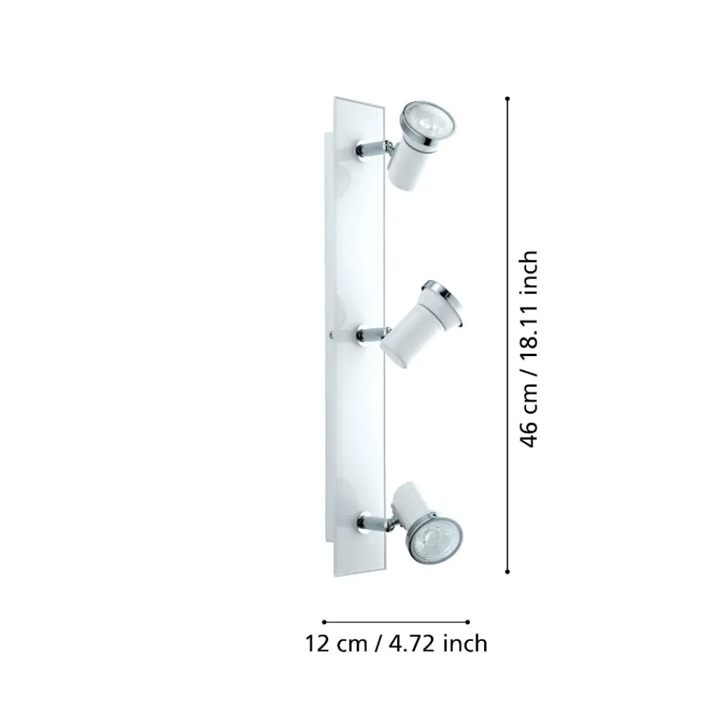 Plafoniere Bagno-Eglo tamara plafoniera da bagno con faretti orientabili gu10 3000k ip44
