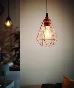 Lampade A Sospensione-Eglo tarbes lampada a sospensione metallo colore rame