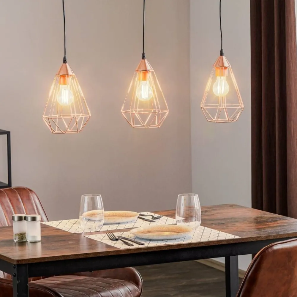 Lampadari Moderni-Eglo tarbes lampadario per salotto rame lucido