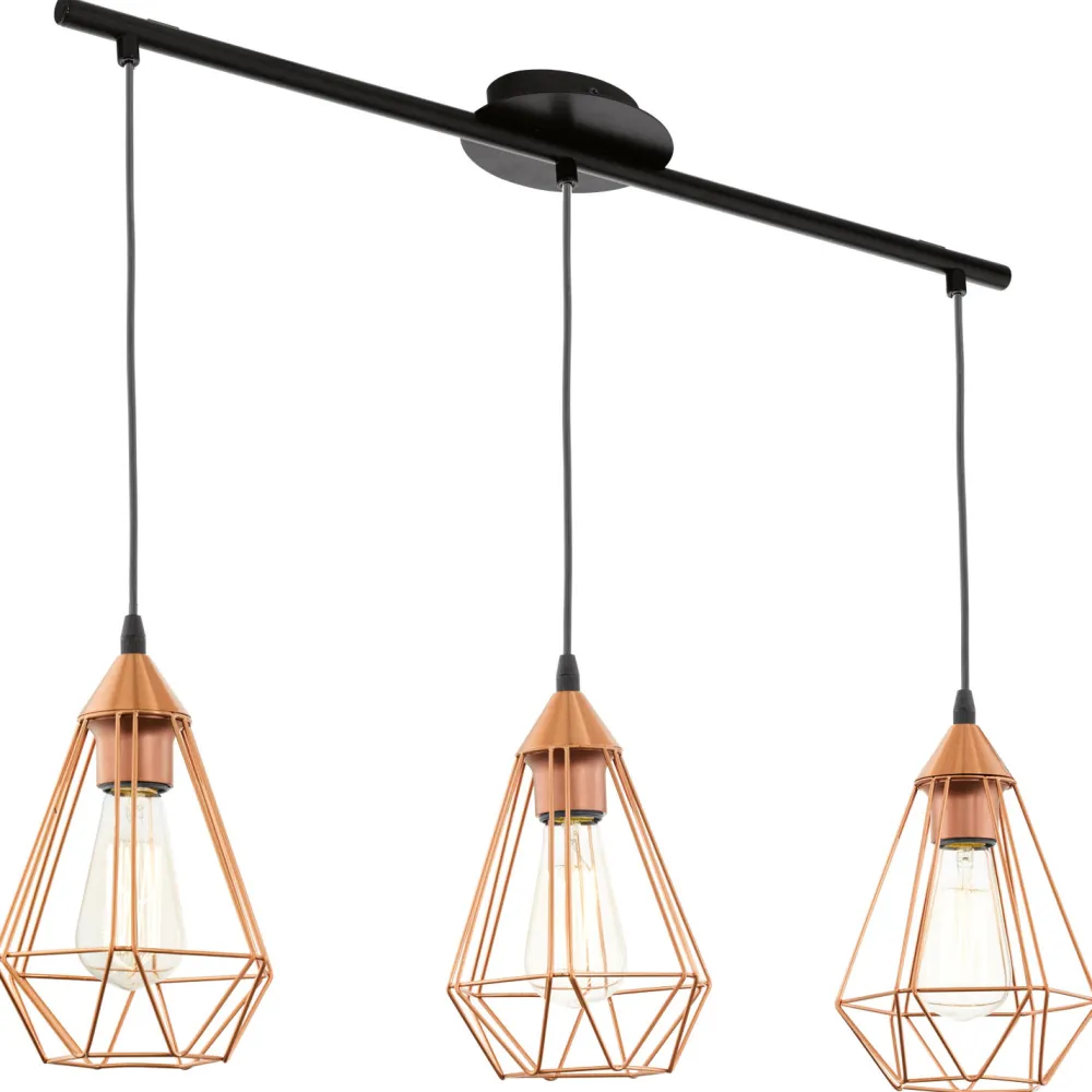 Lampadari Moderni-Eglo tarbes lampadario per salotto rame lucido