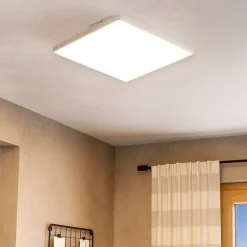 Plafoniere Moderne-Eglo turcona plafoniera led 12w quadrata dimmerabile da 3000k a 65000k