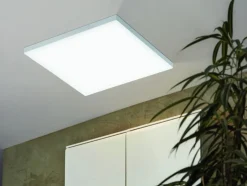 Plafoniere Moderne-Eglo turcona plafoniera led 60x60 33w 4000k quadrata bianca per cucina