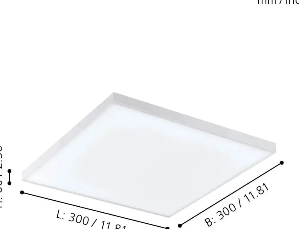 Plafoniere Moderne-Eglo turcona plafoniera led 30x30 11w 4000k quadrata moderna bianca