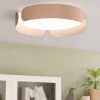 Plafoniere Moderne-Eglo valcasotto plafoniera tortora rotonda led 24w 3000k design moderna