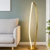 Lampade Da Terra-Eglo vallerosa lampada da terra oro ottone design moderna led 25w 3000k