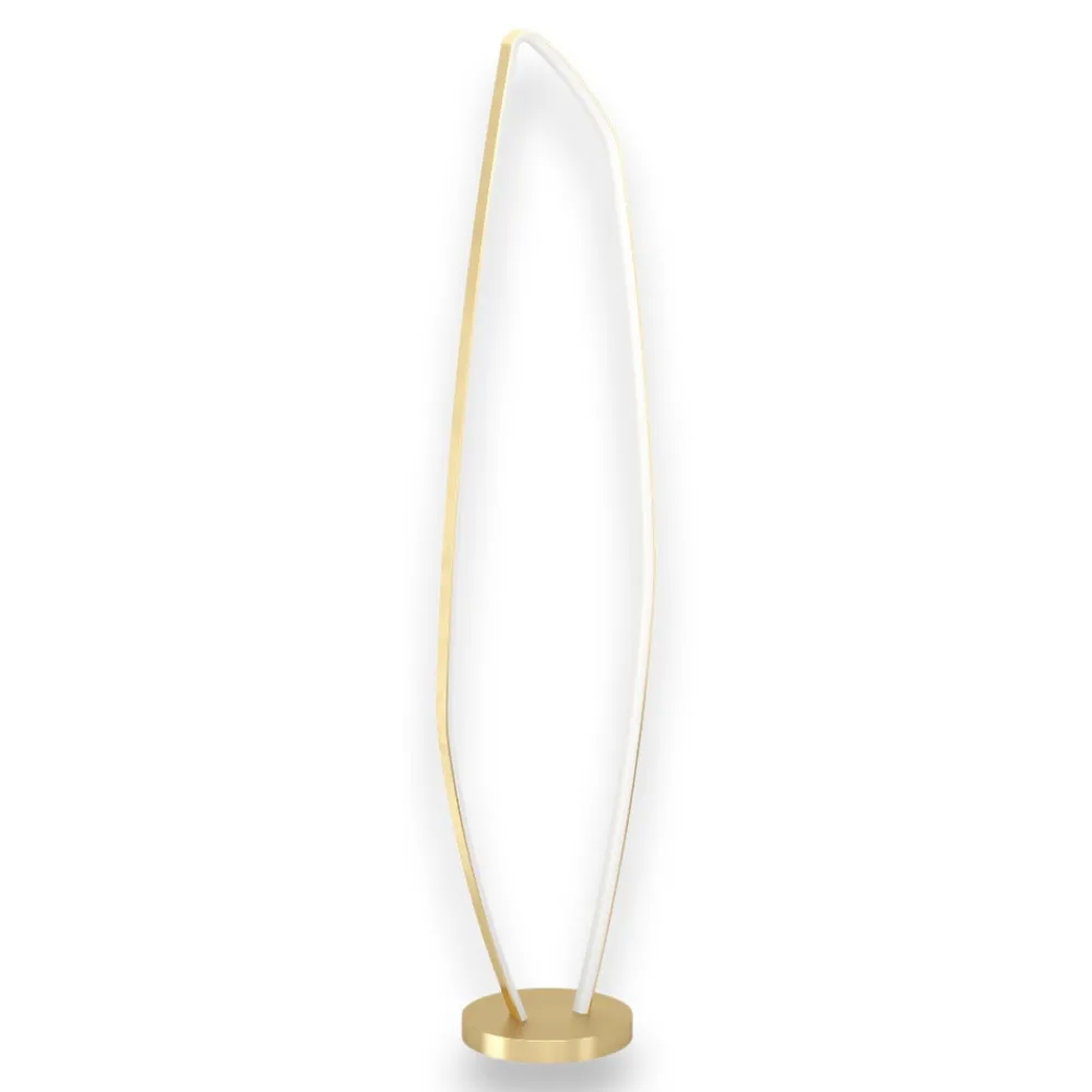 Lampade Da Terra-Eglo vallerosa lampada da terra oro ottone design moderna led 25w 3000k