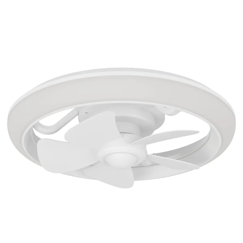 Ventilatori Da Soffitto-Eglo ventilatore a plafoniera da soffitto bianco led cct stanza 13mq motore dc