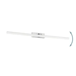 Applique Da Bagno-Eglo verdello applique da bagno ip44 bianco per specchio led 3000k a 6500k