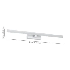 Applique Da Bagno-Eglo verdello applique da bagno ip44 bianco per specchio led 3000k a 6500k
