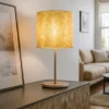 Lampade Da Tavolo-Eglo viserbella lampada da tavolo paralume foglia oro per soggiorno