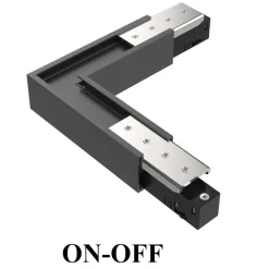 Illuminazione A Binario-Ideal Lux Ego accessorio angolo connettore orizzontale nero binario monofase ego on-off 48v