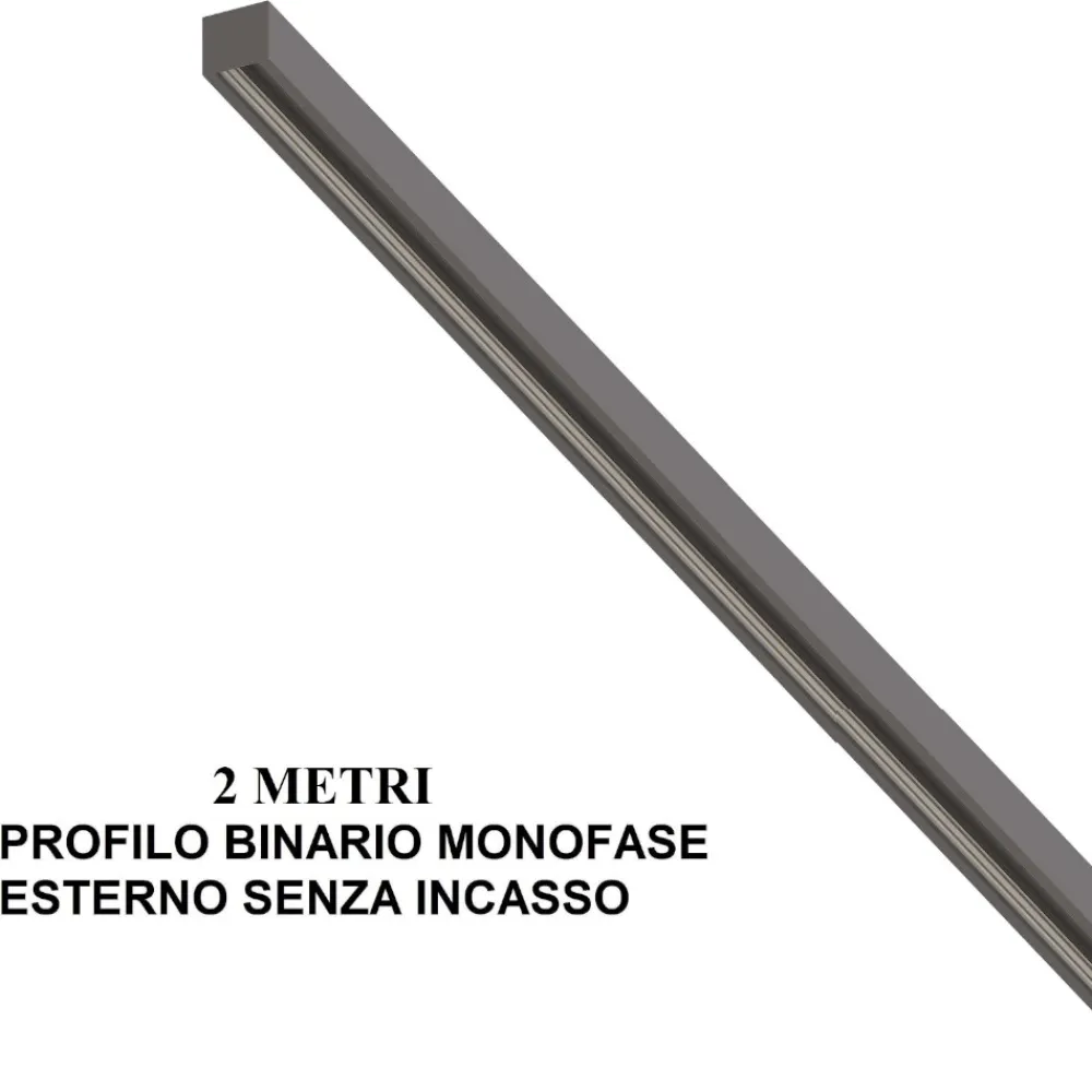 Illuminazione A Binario-Ideal Lux Ego binario monofase 48v ego nero 2 metri sospensioni o faretti led magnetici