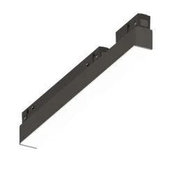 Faretti Da Soffitto-Ideal Lux Ego faretto led samsung 7w 3000k nero ottica 110 dali binario ego 48v