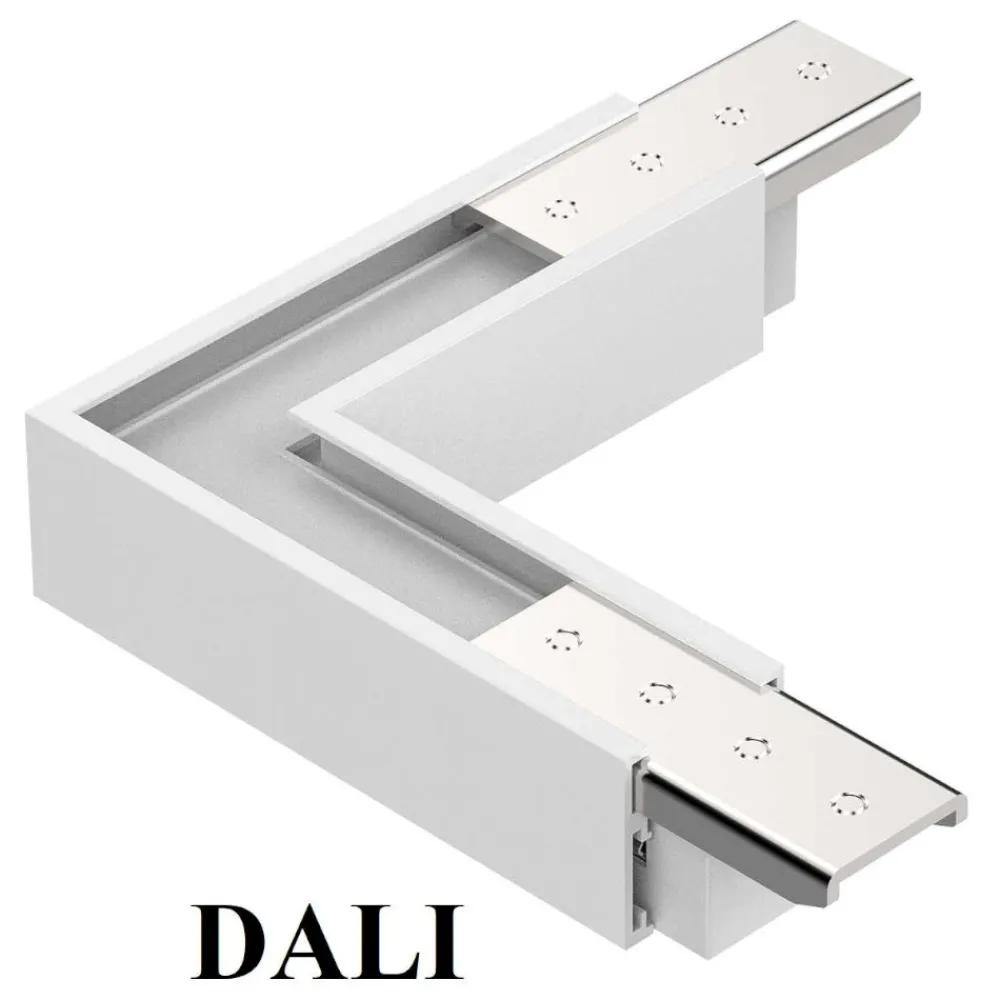 Illuminazione A Binario-Ideal Lux Ego accessorio angolo connettore orizzontale bianco binario monofase ego dali dimmerabile