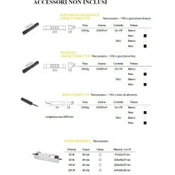 Illuminazione A Binario-Ideal Lux Ego binario monofase 2 metri lego bianco 48v sospensioni o faretti led orientabili