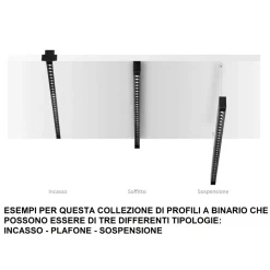 Illuminazione A Binario-Ideal Lux Ego binario monofase esterno nero ego 1mt 48v basso per faretti sospensioni led