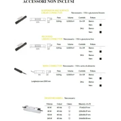 Illuminazione A Binario-Ideal Lux Ego binario monofase esterno nero ego 1mt 48v basso per faretti sospensioni led
