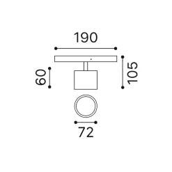 Illuminazione A Binario-Ideal Lux Ego faretto bianco per binario monofase led 10w 3000k