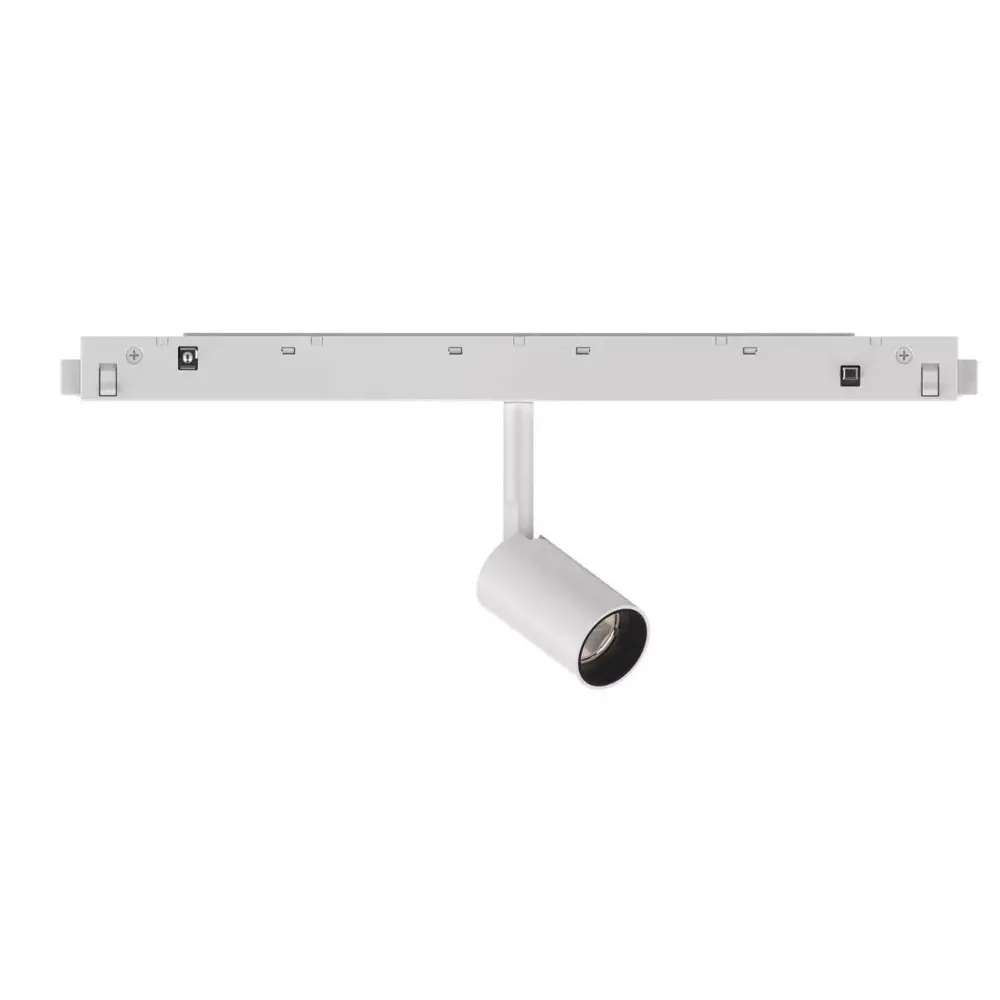 Illuminazione A Binario-Ideal Lux Ego faretto led bianco 3w 3000k osram orientabile binario monofase 48v