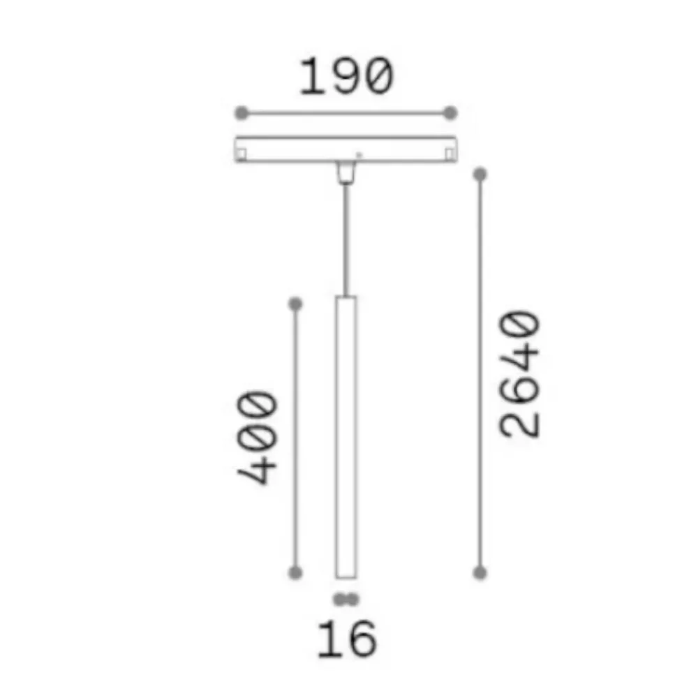 Illuminazione A Binario-Ideal Lux Ego pendant lampada a sospesione per binario led 5,5w 3000k nero