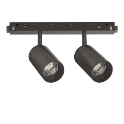 Illuminazione A Binario-Ideal Lux Ego track faretti led 16w 3000k osram dali dimmerabile nero orientabile binario monofase ego