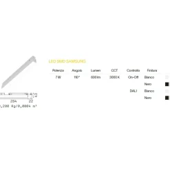 Illuminazione A Binario-Ideal Lux Ego wide modulo faretto led 48v 7w 3000k bianco per binario monofase ego ottica 110