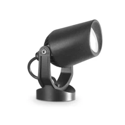 Faretti Da Esterno-Ideal Lux Elio pr1 faretto con picchetto per giardino nero orientabile ip66