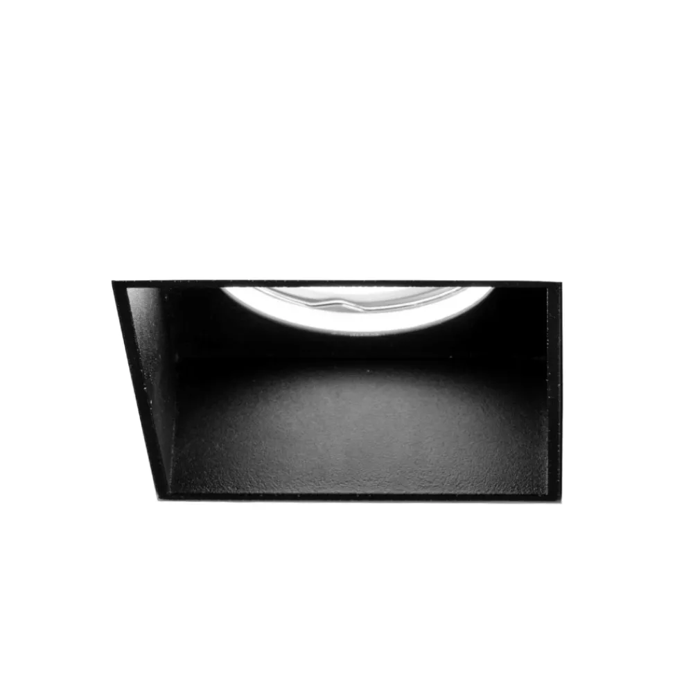 Faretti Da Incasso-Sforzin Illuminazione Elis faretto in gesso da incasso quadrato nero raso cartongesso