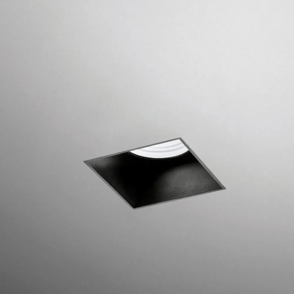Faretti Da Incasso-Sforzin Illuminazione Elis faretto in gesso da incasso quadrato nero raso cartongesso