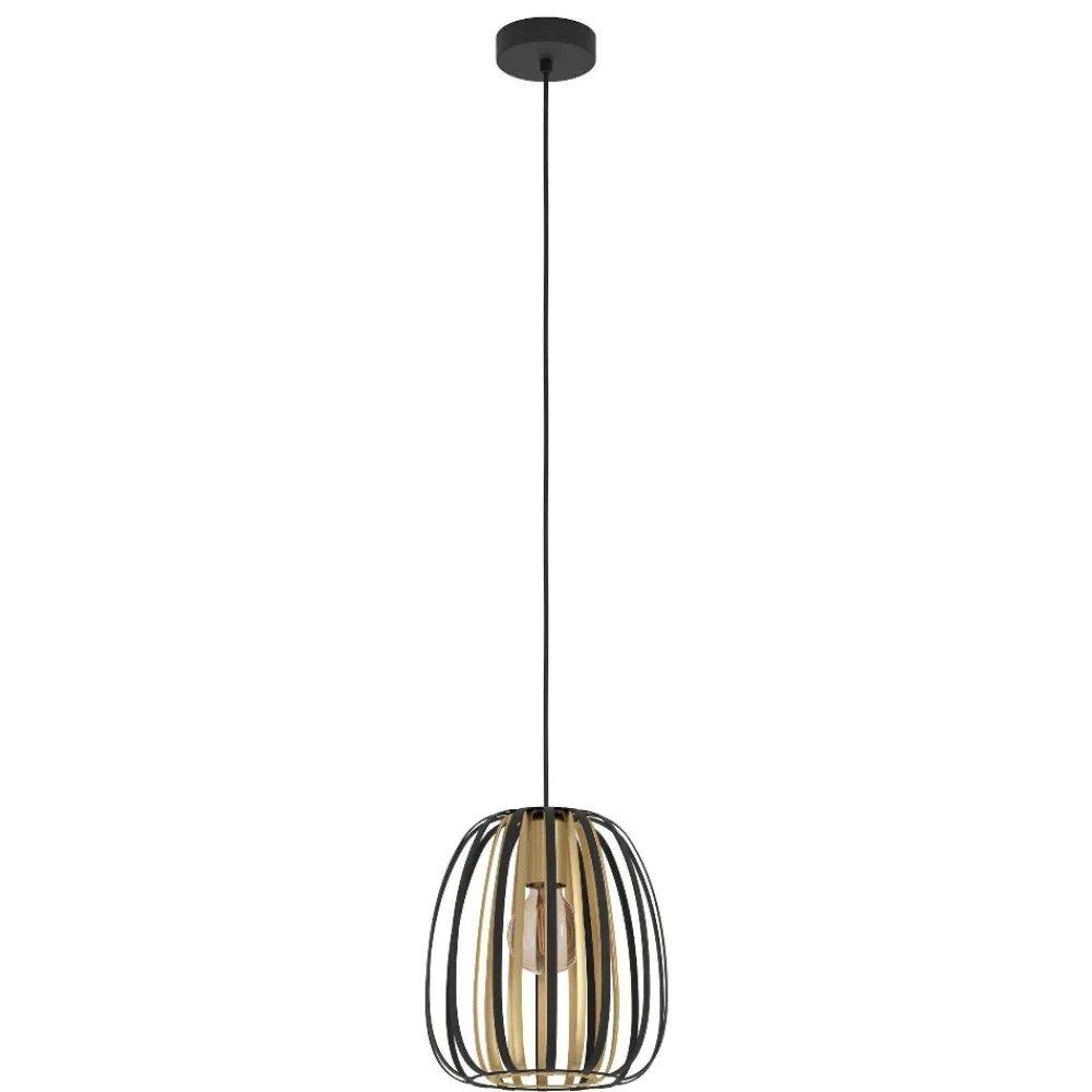 Lampade A Sospensione-Eglo Encinitos lampada a sospensione per cucina moderna paralume traforato