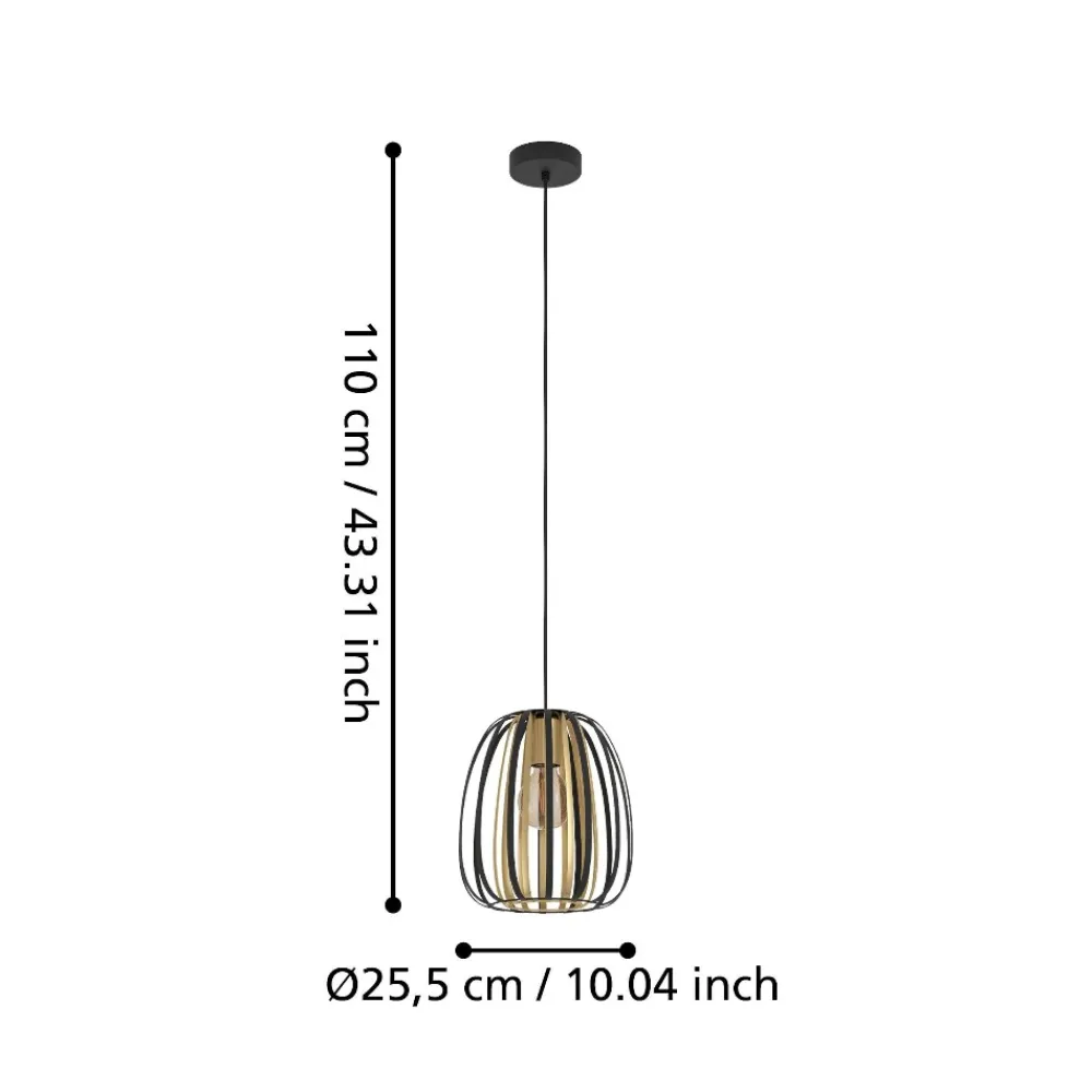 Lampade A Sospensione-Eglo Encinitos lampada a sospensione per cucina moderna paralume traforato