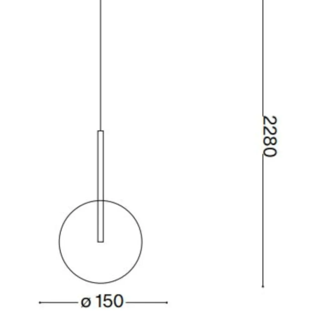 Lampade A Sospensione-Ideal Lux Equinoxe sp1 d15 cromo lampada per comodino camera da letto