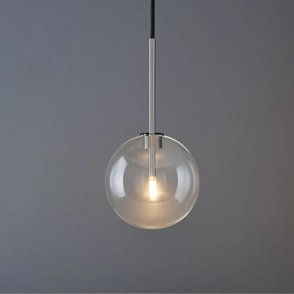 Lampade A Sospensione-Ideal Lux Equinoxe sp1 d20 cromo lampada cromo sfera vetro