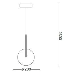 Lampade A Sospensione-Ideal Lux Equinoxe sp1 d20 cromo lampada cromo sfera vetro